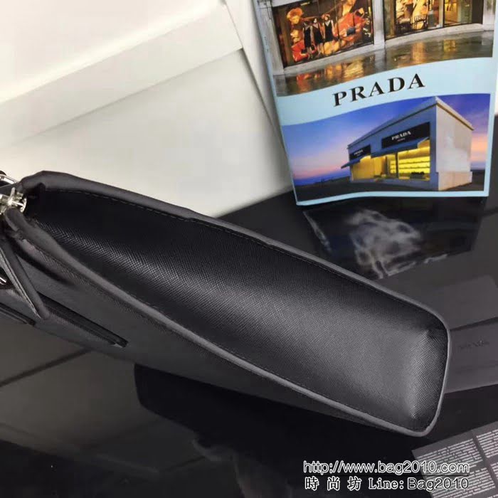普拉達PRADA原單 2vG030-9黑色原單十字紋PRADA男士商務公事包 PHY1607